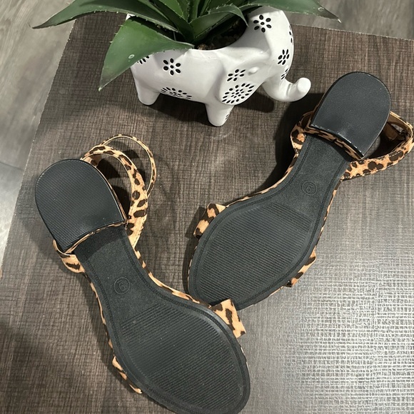 a new day Leopard Print Ankle Strap Sandals - Brown/Tan - Picture 5 of 6